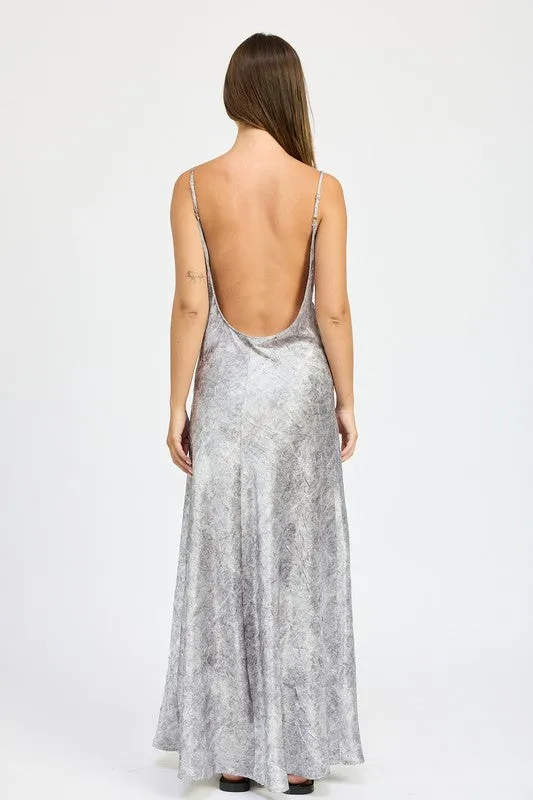 ICY CRUSHED VELVET MAXI DRESS