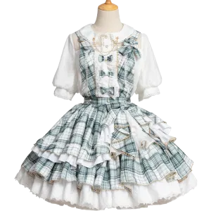 Icy Mucha ~ Sweet Plaid Lolita Skirt Mini Skirt by OCELOT