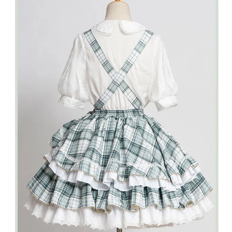 Icy Mucha ~ Sweet Plaid Lolita Skirt Mini Skirt by OCELOT