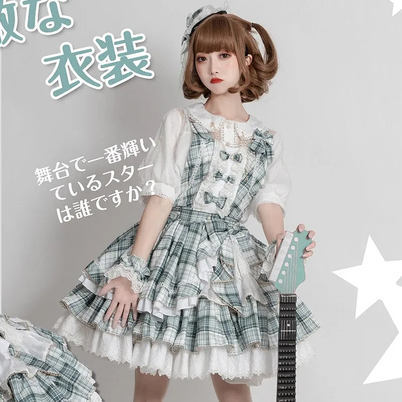 Icy Mucha ~ Sweet Plaid Lolita Skirt Mini Skirt by OCELOT