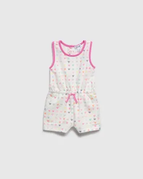 Infant Girls Confetti Hearts Romper