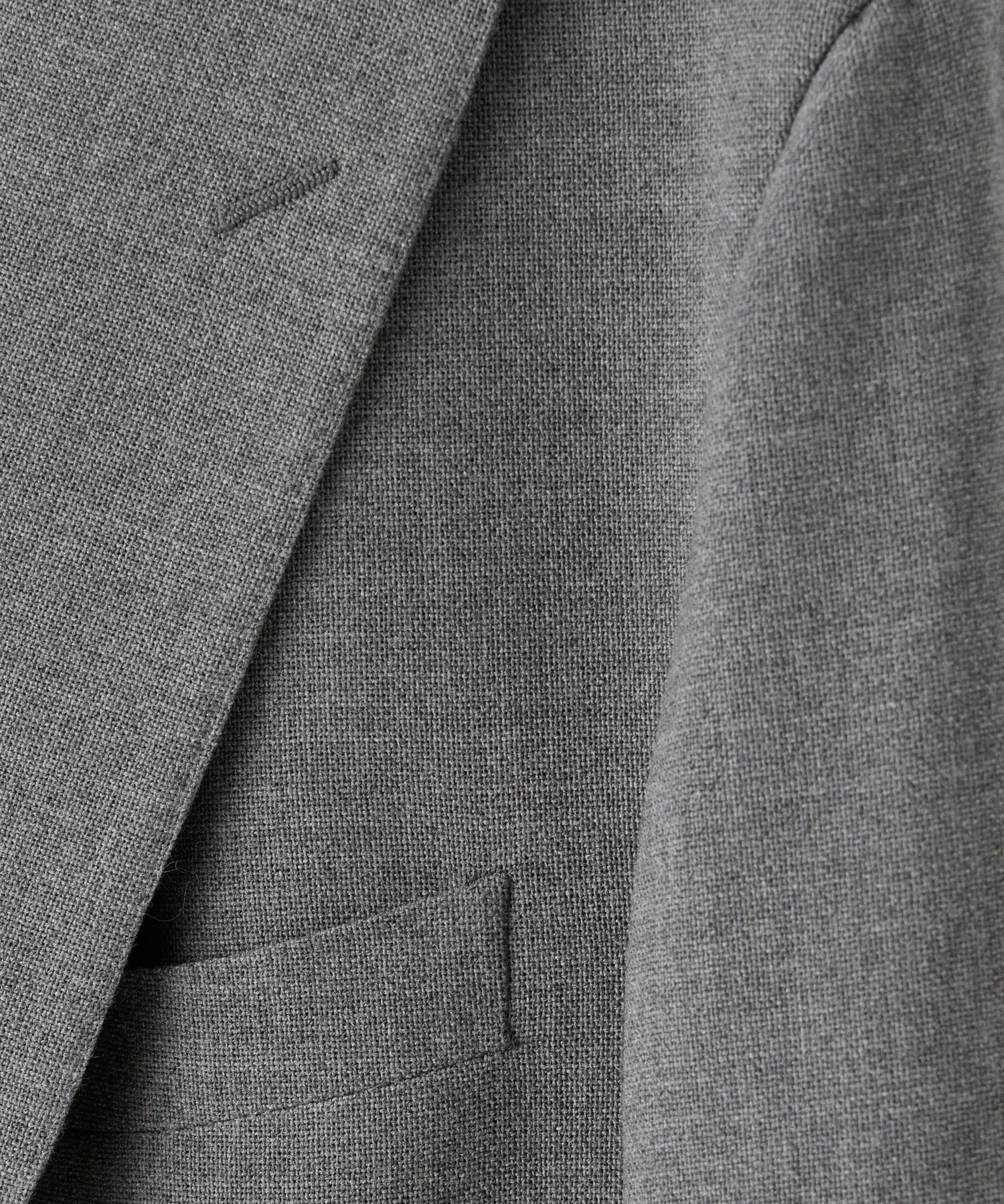 Italian Peak Lapel Hopsack Sport Coat in Grey