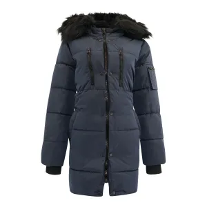 Jessica Simpson Long Puffer Jacket Navy M