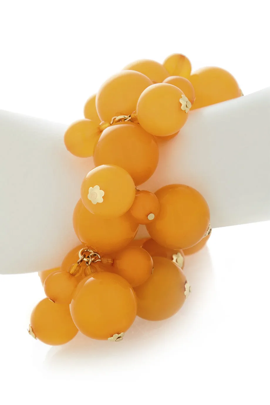 KENNETH JAY LANE HONEYGOLD Amber Pearls Bracelet