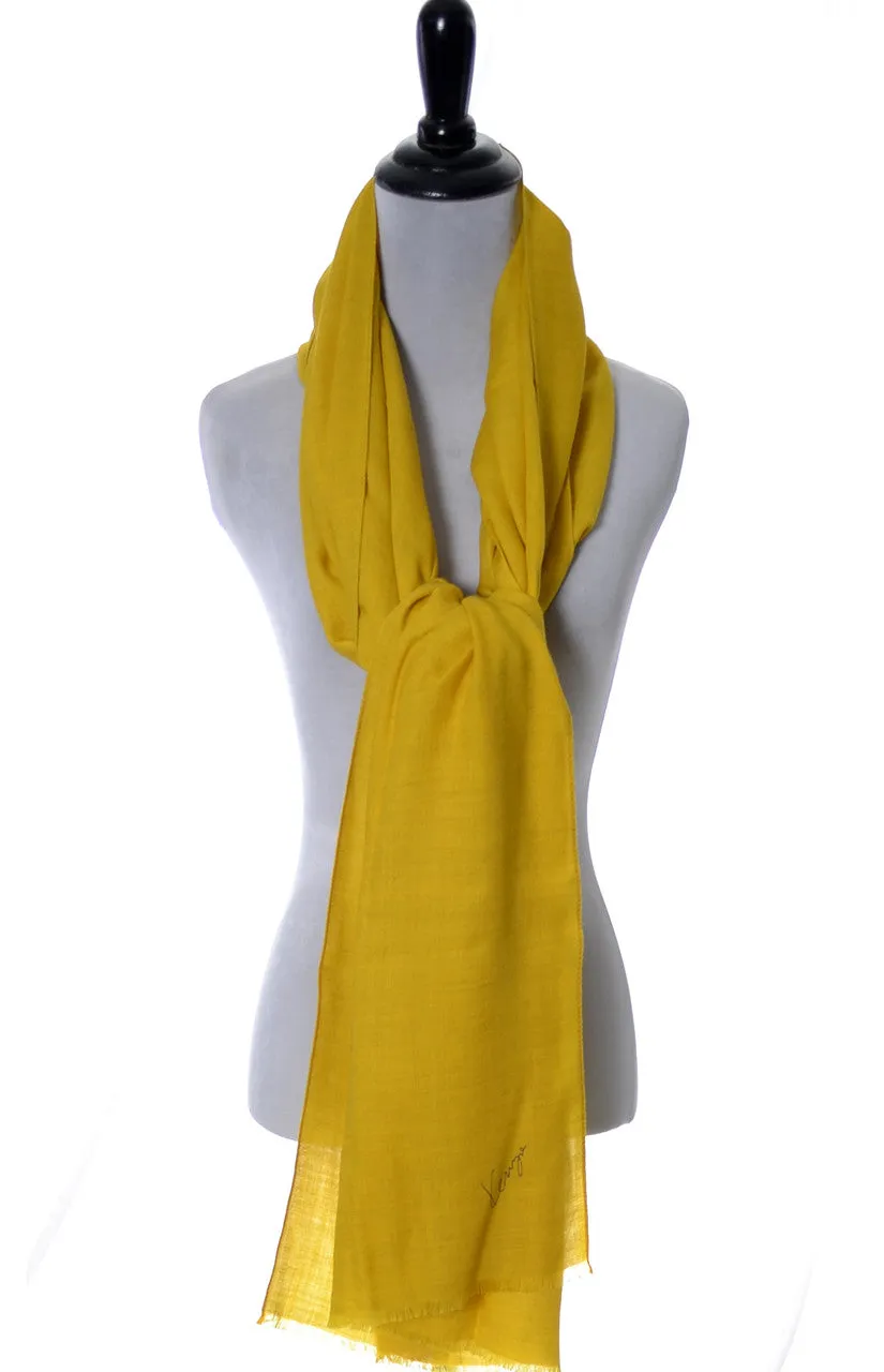 Kenzo Paris Mustard Yellow Vintage Scarf or Shawl