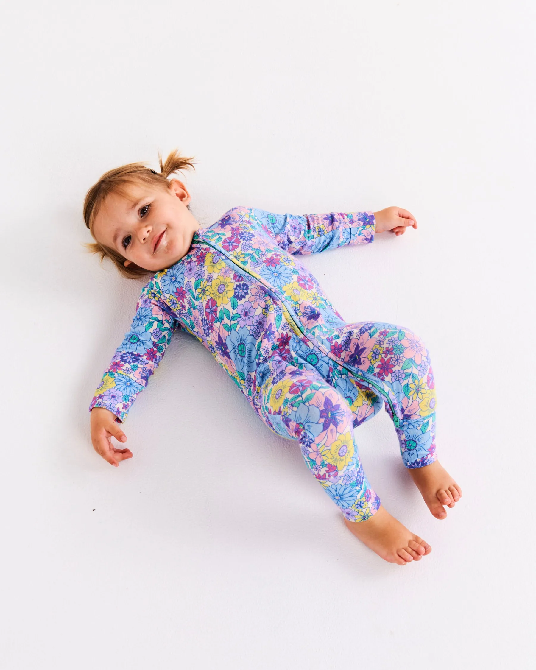 Kip & Co Bunch Of Fun Organic Long Sleeve Zip Romper