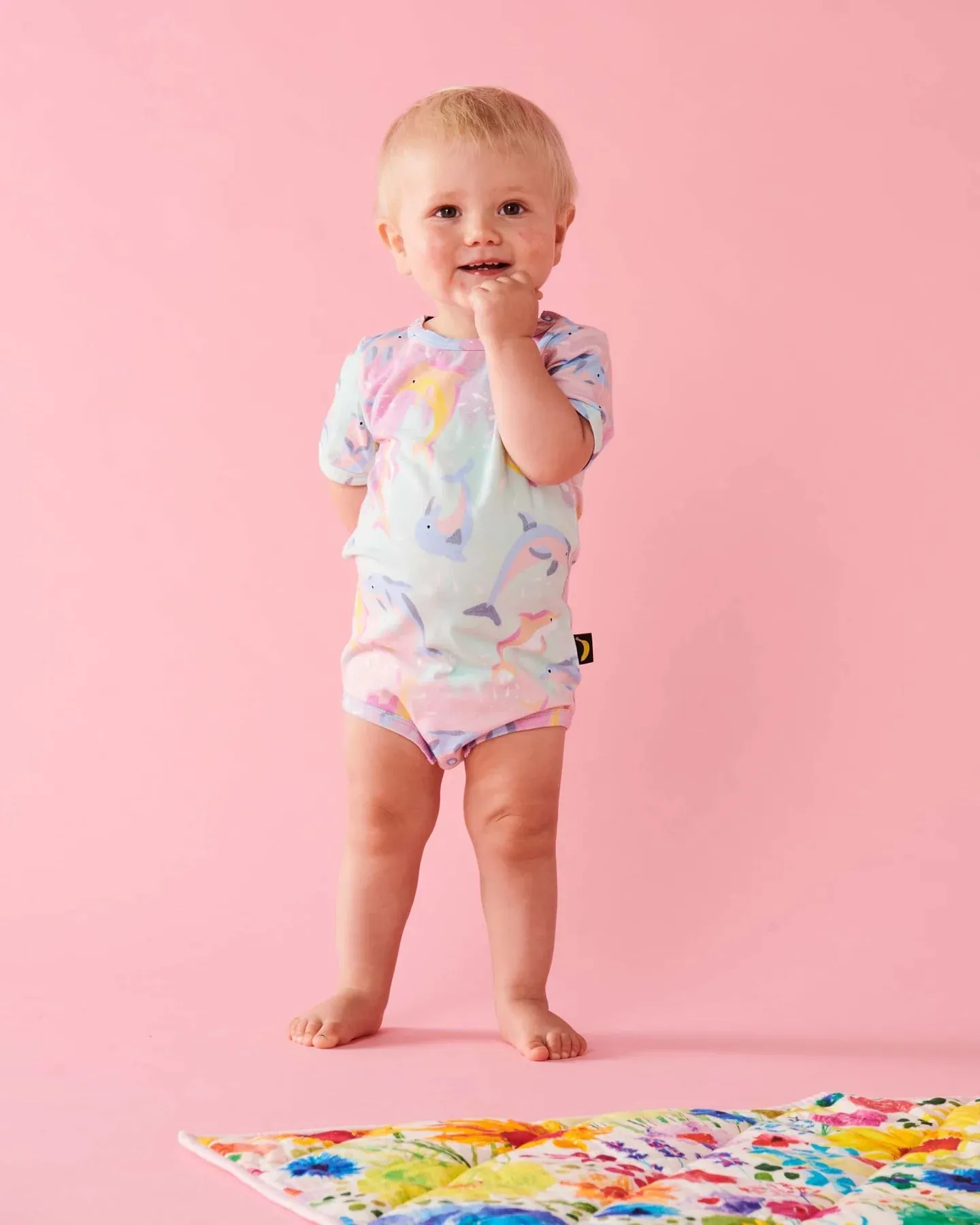 Kip & Co Dolphin Magic Organic Short Sleeve Romper