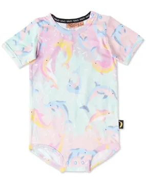 Kip & Co Dolphin Magic Organic Short Sleeve Romper