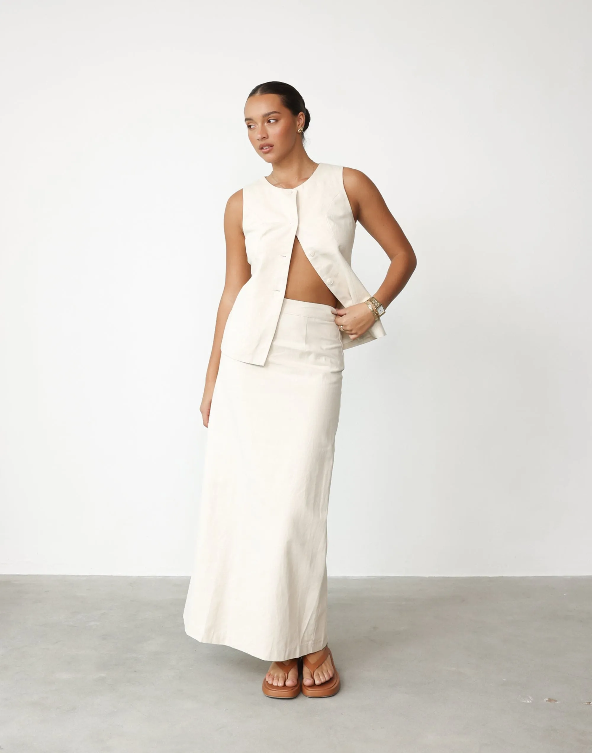 Kristen Maxi Skirt (Oat)