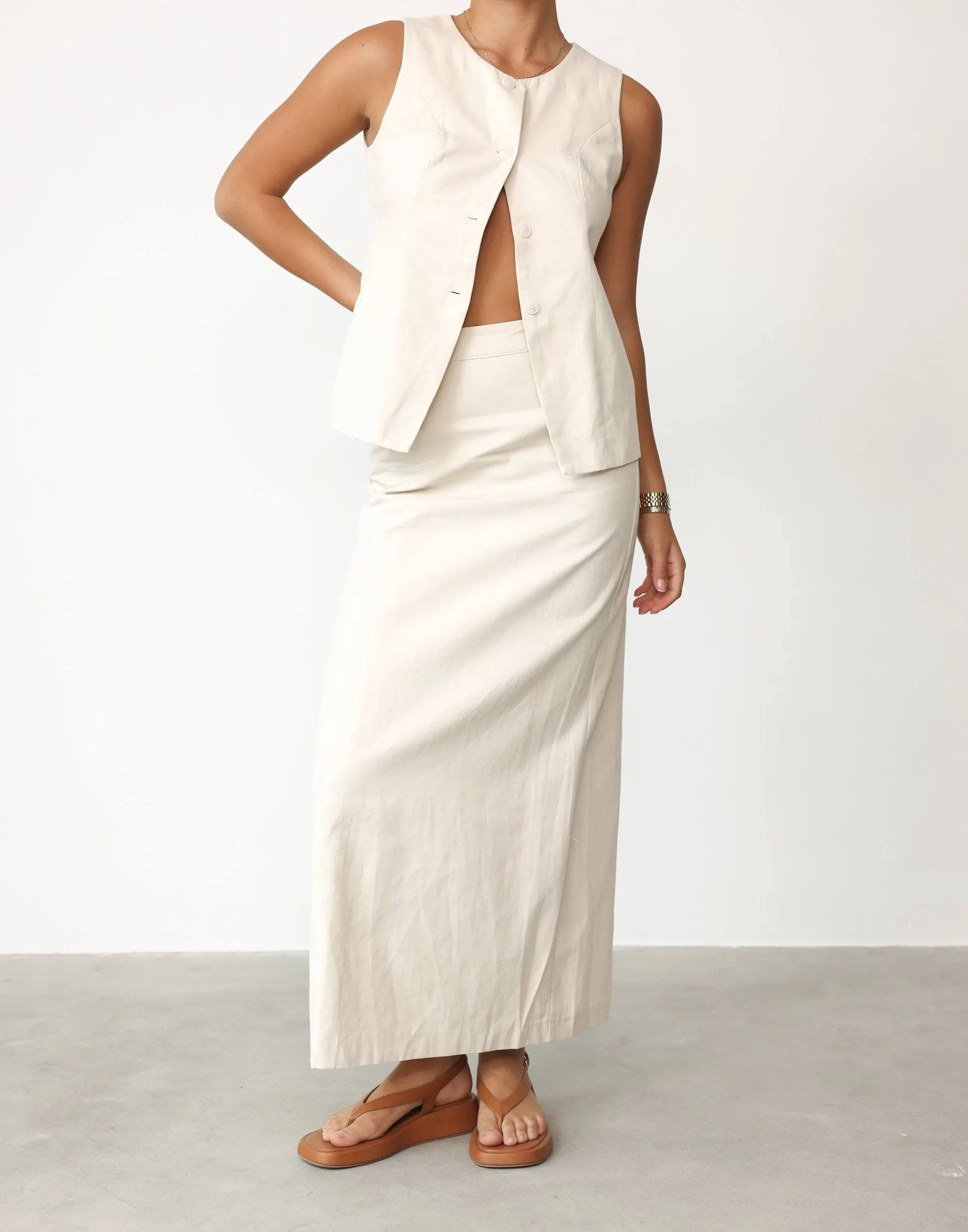 Kristen Maxi Skirt (Oat)