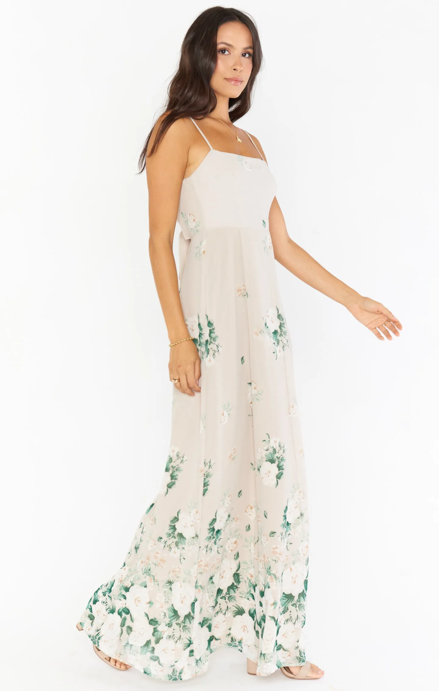 Lauren Tie Maxi Dress ~ Bouquet Toss