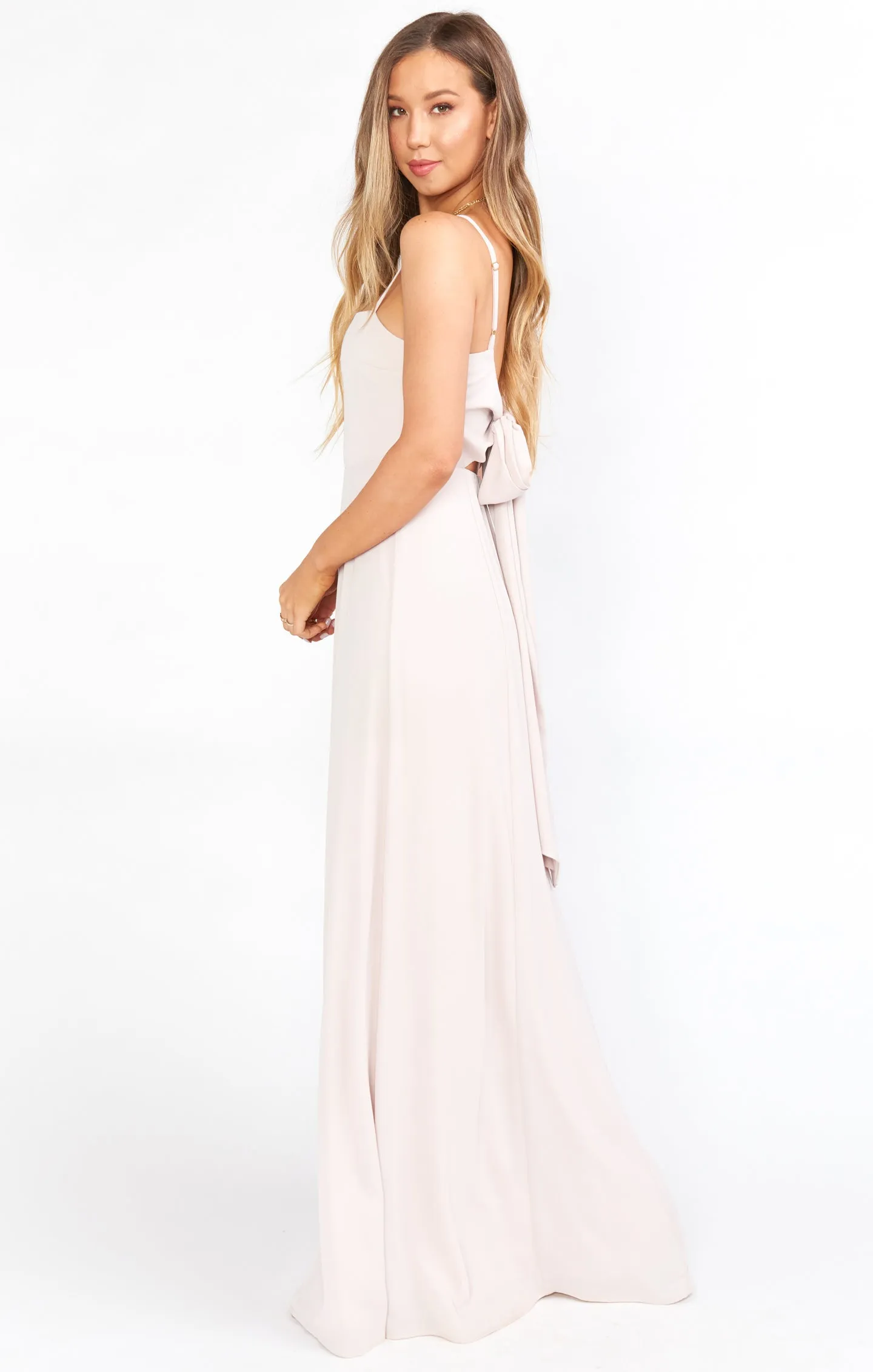 Lauren Tie Maxi Dress ~ Show Me The Ring Crisp