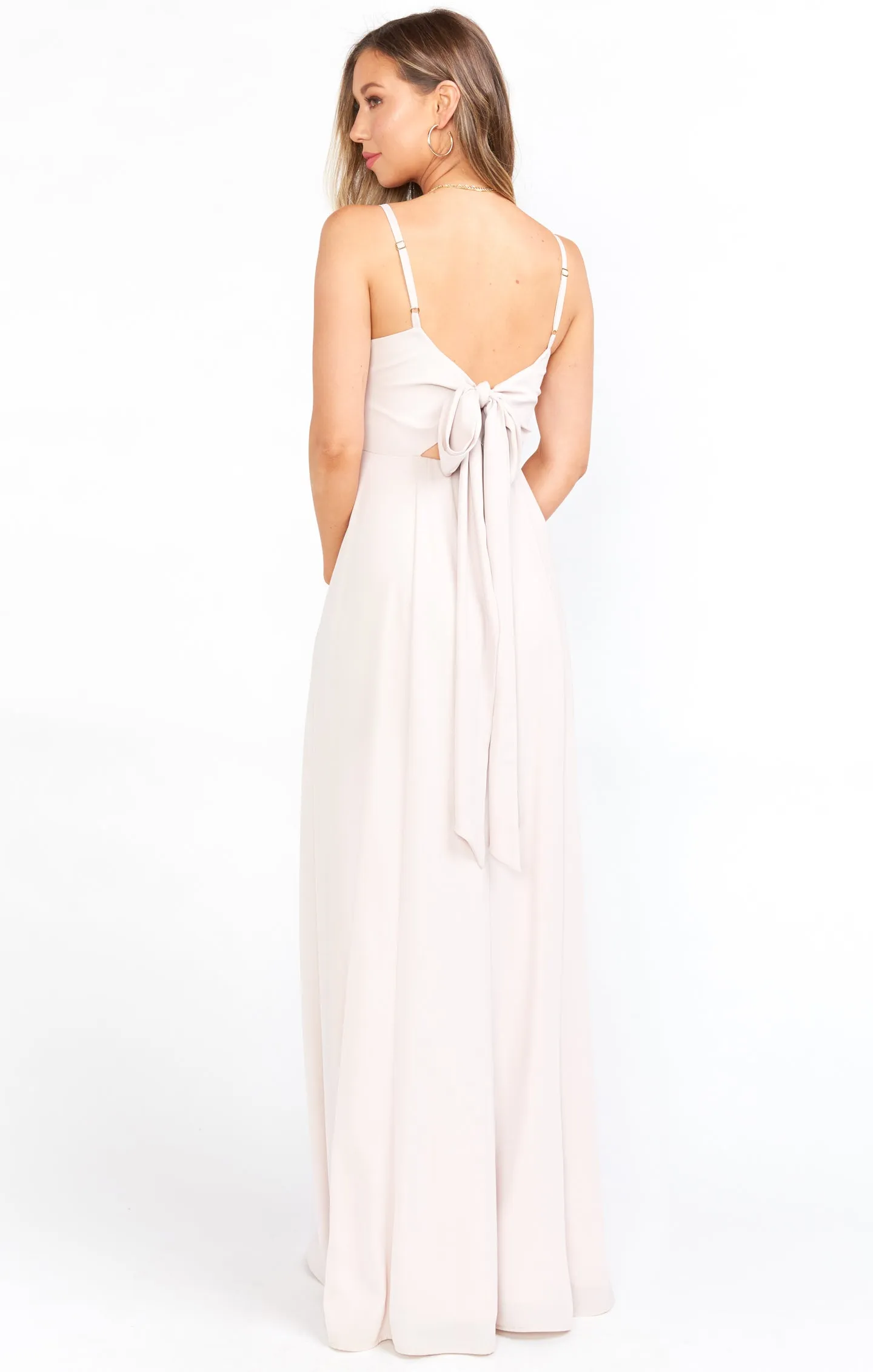 Lauren Tie Maxi Dress ~ Show Me The Ring Crisp