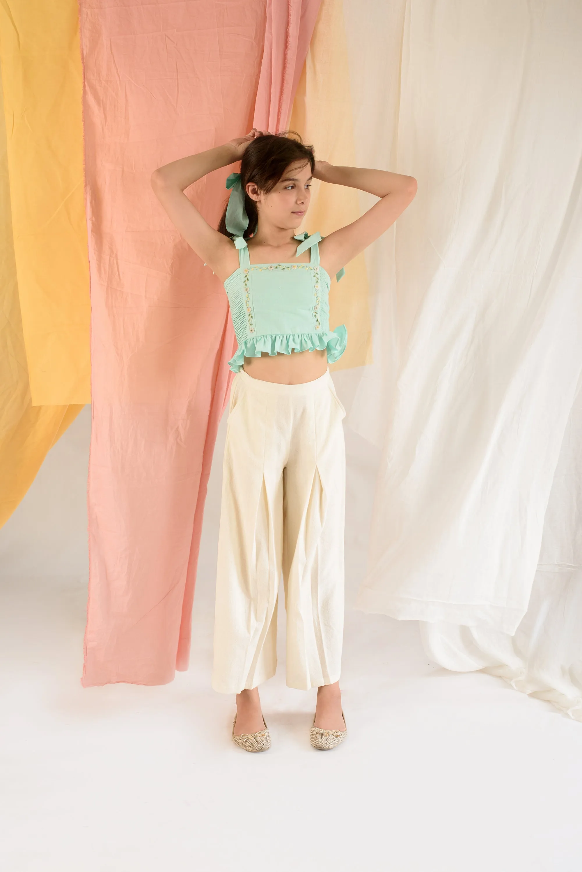 Lea Petiole- Organic Cotton Crop Top For Girls