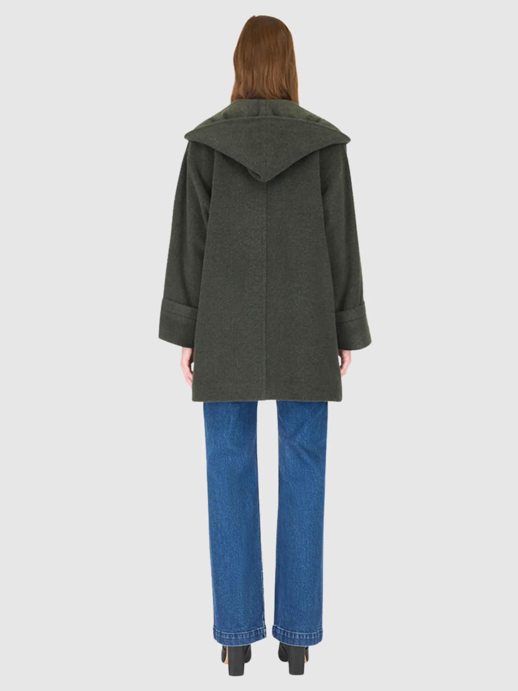 LEAH HOODED WOOL COAT