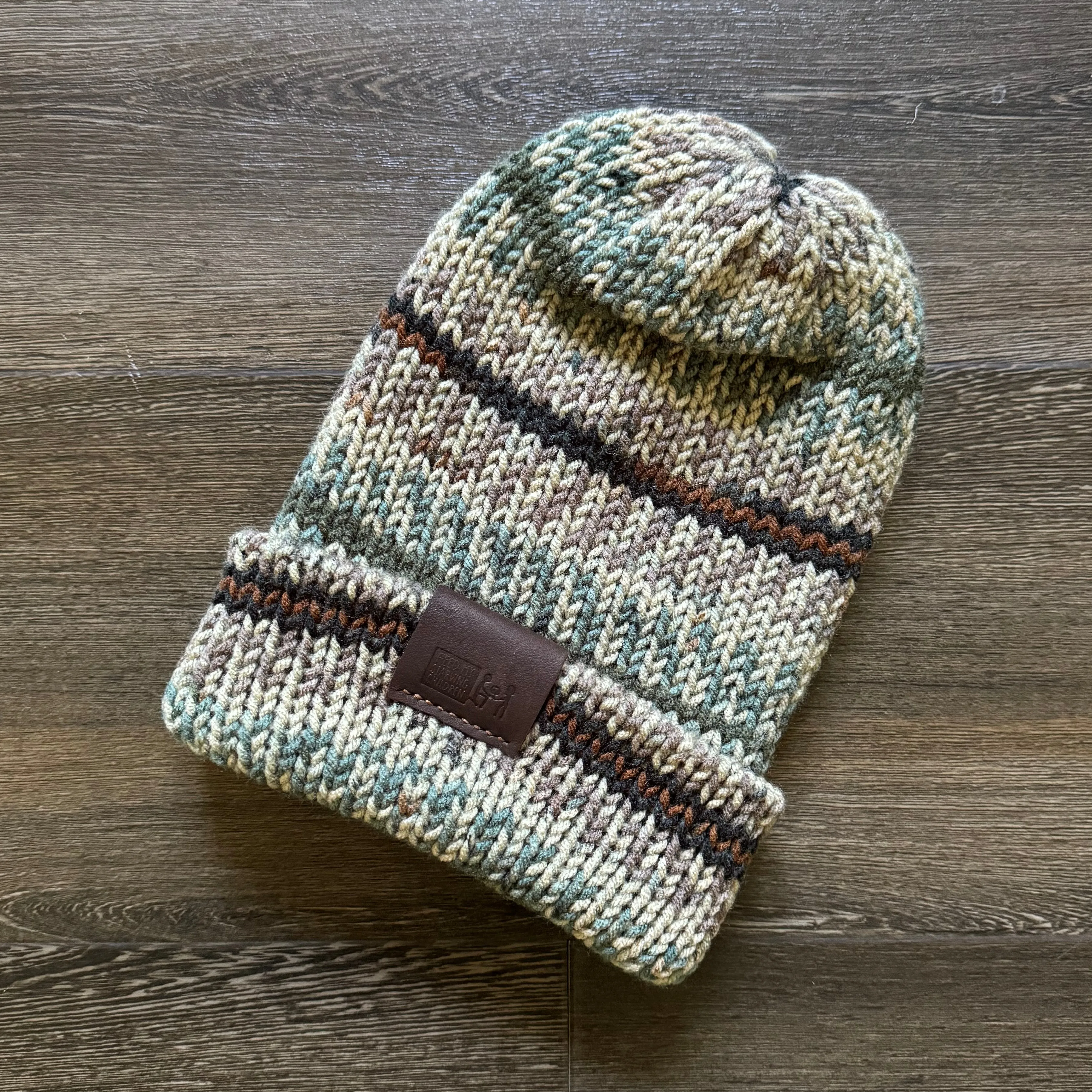 Leather Patch Tise Beanie