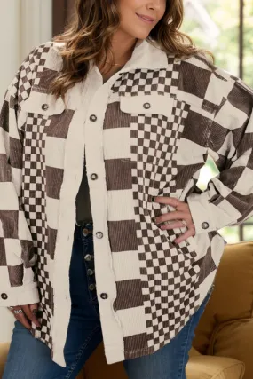 Leslie Checkered Button Up Jacket