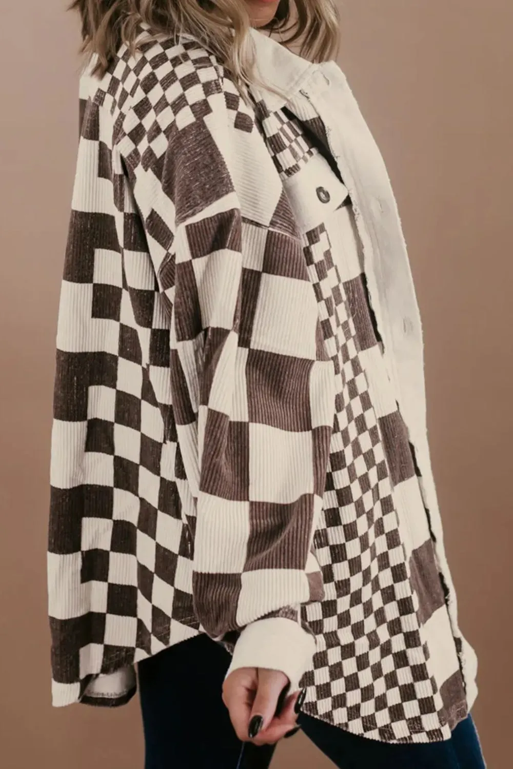 Leslie Checkered Button Up Jacket