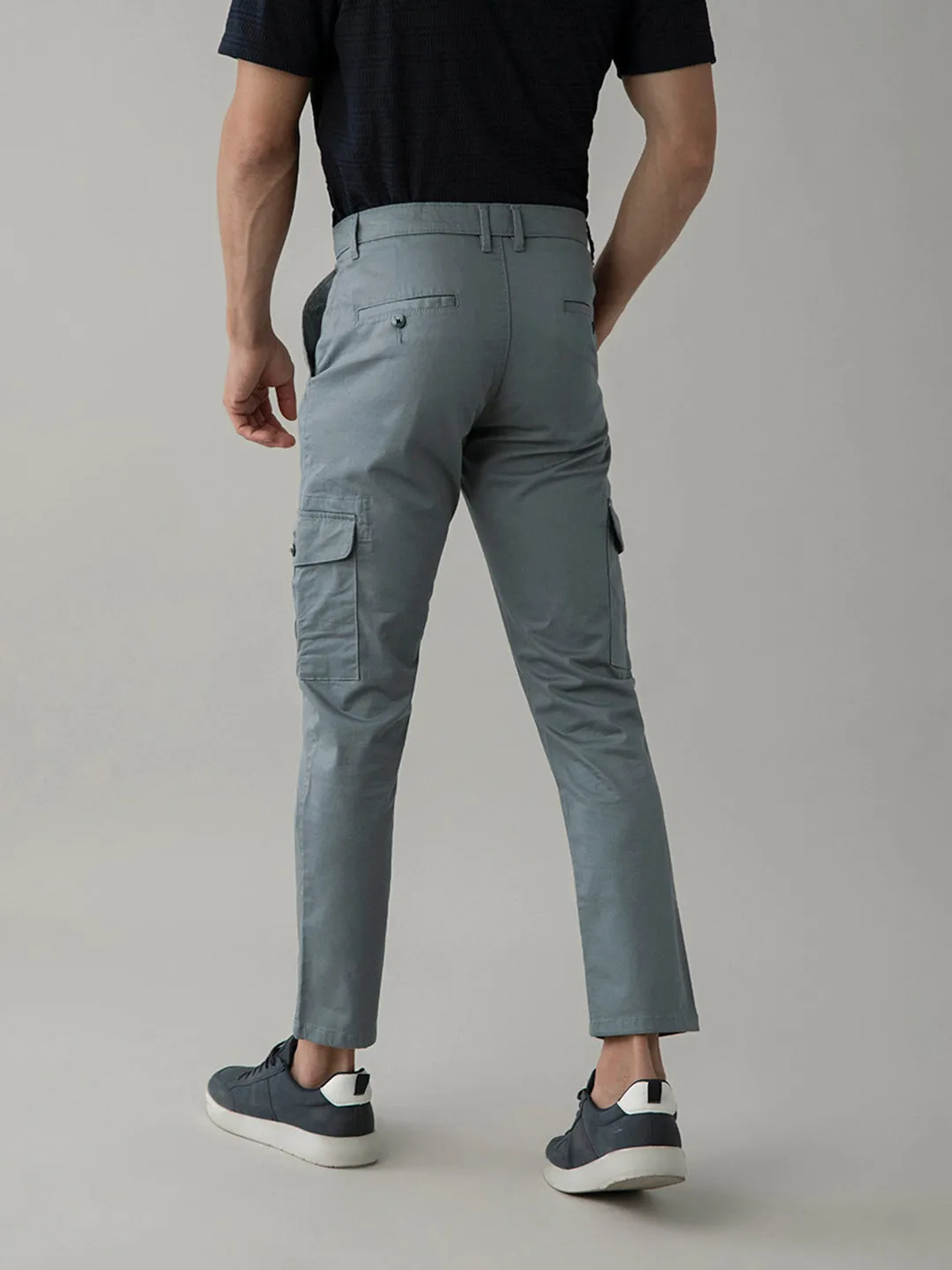 Light Green Cotton Cargo Pants