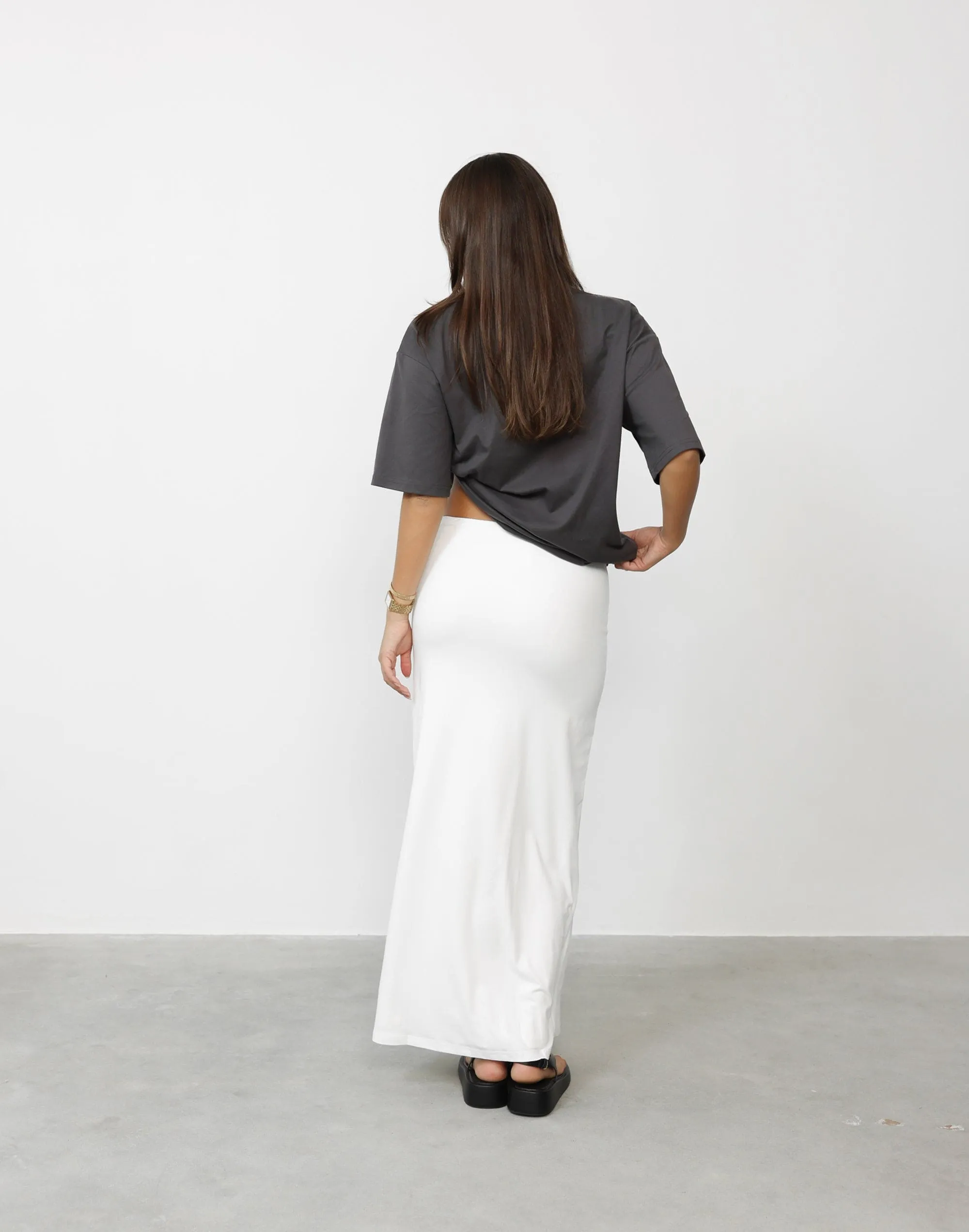 Lindsay Maxi Skirt (White)