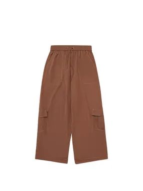 Loose Fit Coffee Cargo Pants