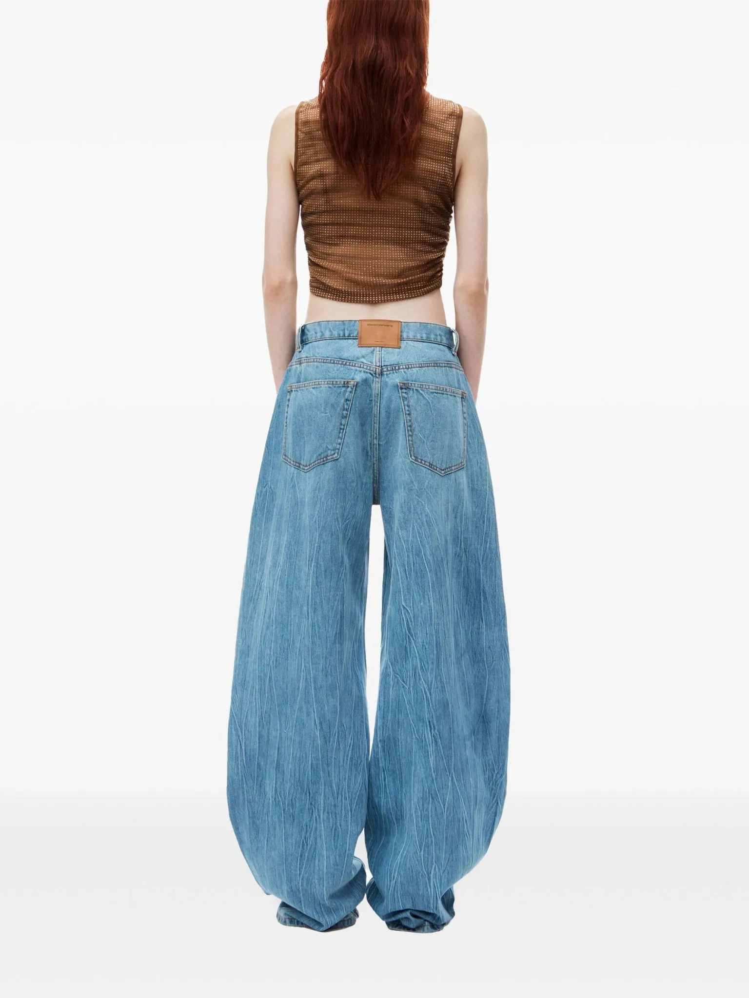 low-rise wide-leg jeans