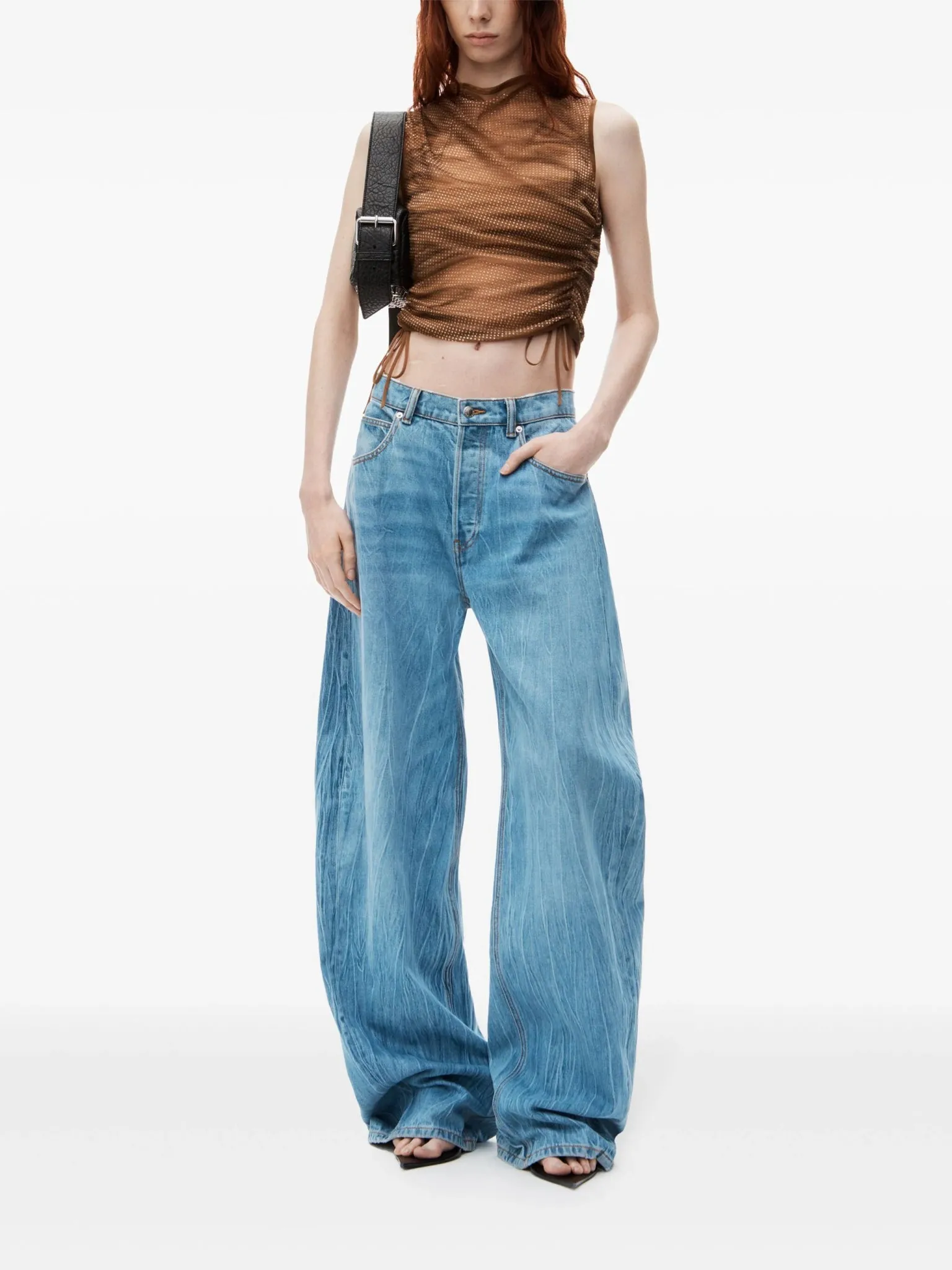 low-rise wide-leg jeans