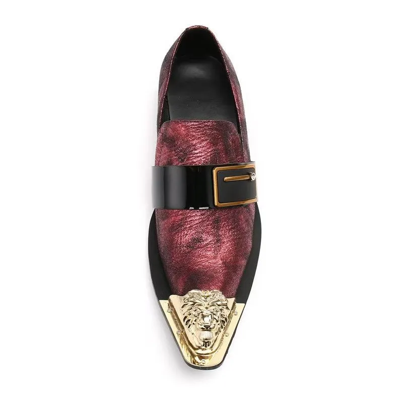 LuxeLeather Exotic-Embossed Smart Slip-on Dress Shoes