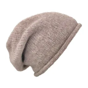 Luxurious Blush Alpaca Beanie: Sustainable Softness & Effortless Style