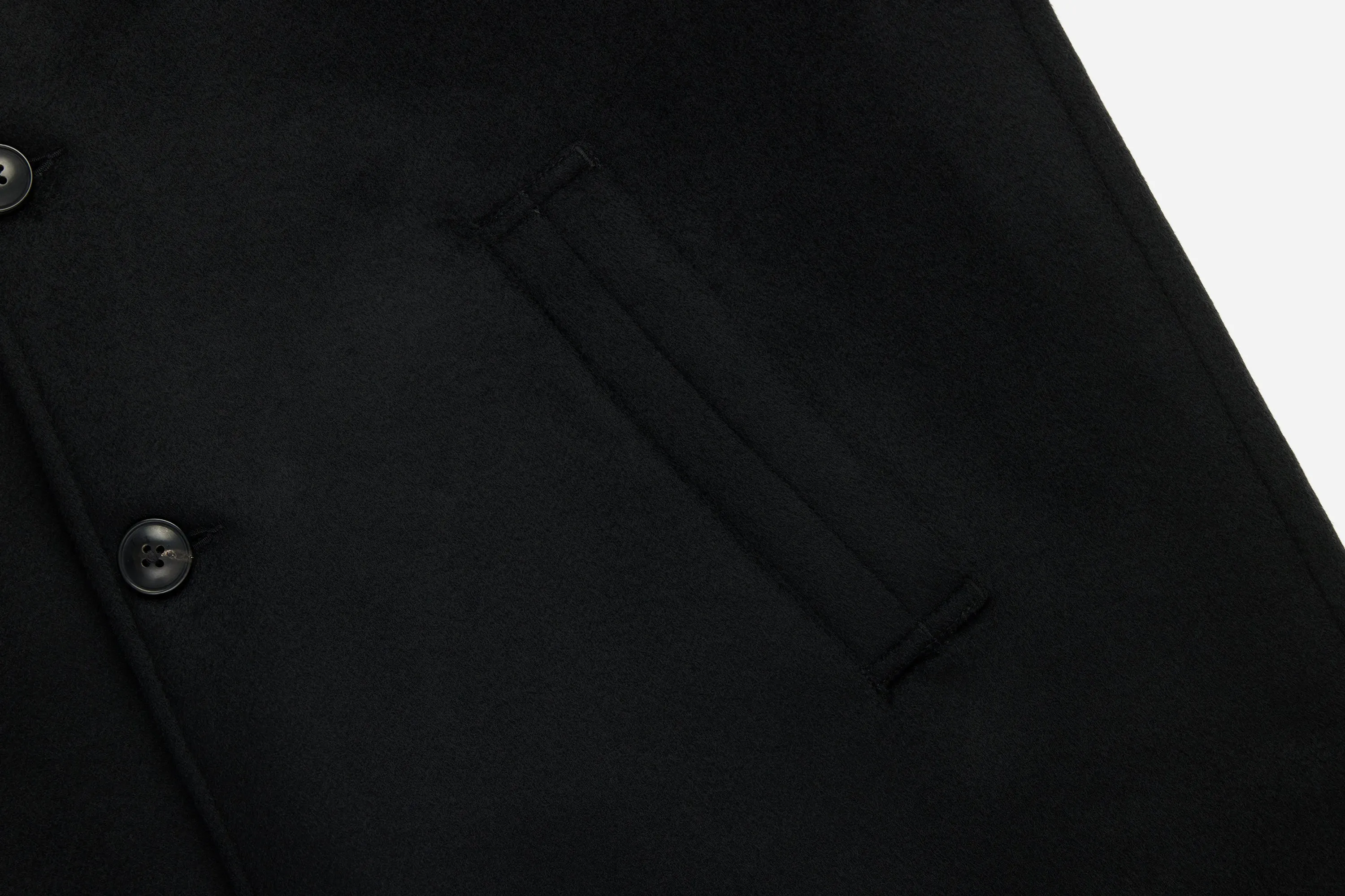 Mac Coat ~ Black Wool/Cashmere