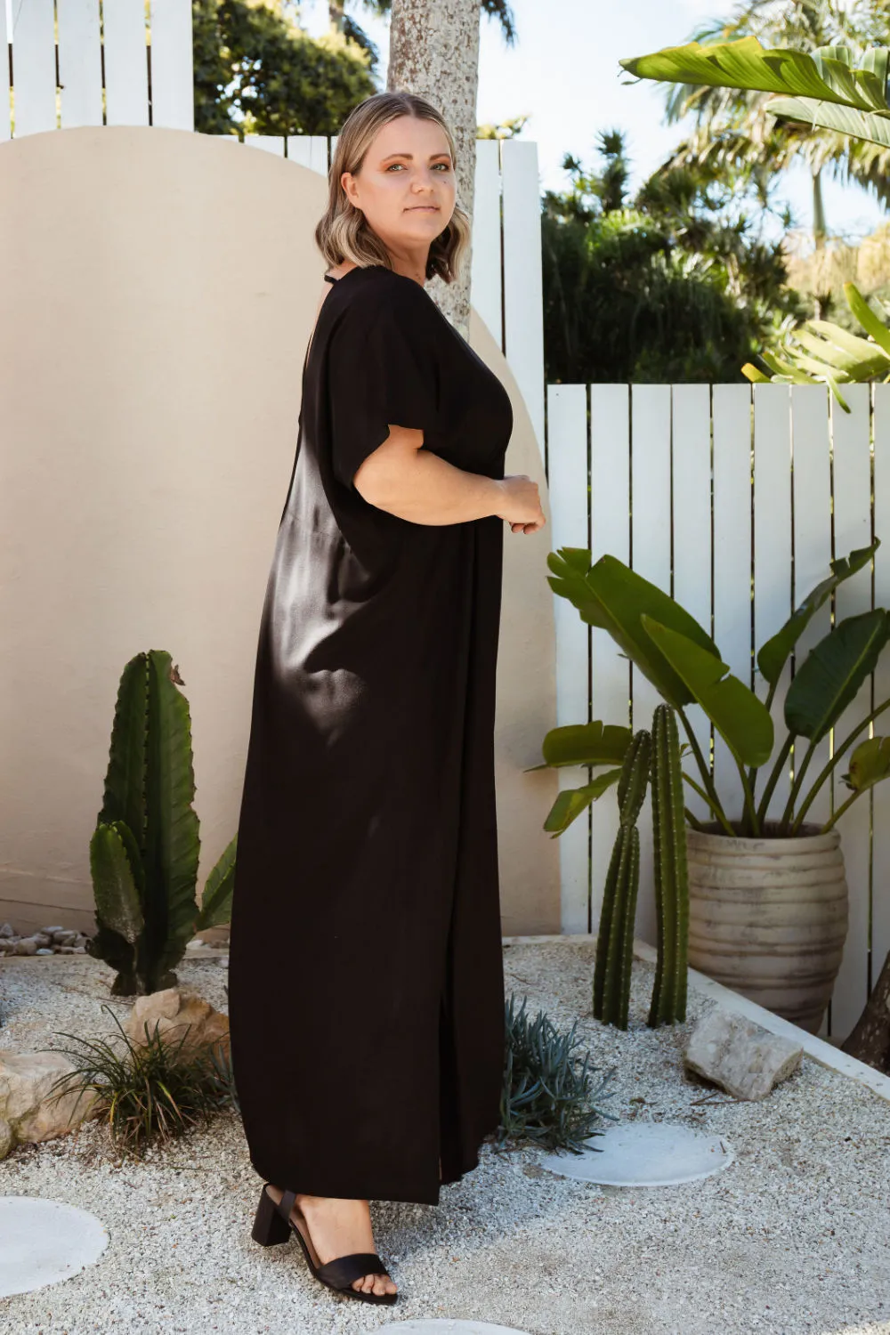 Maxi Dress - Black A-line