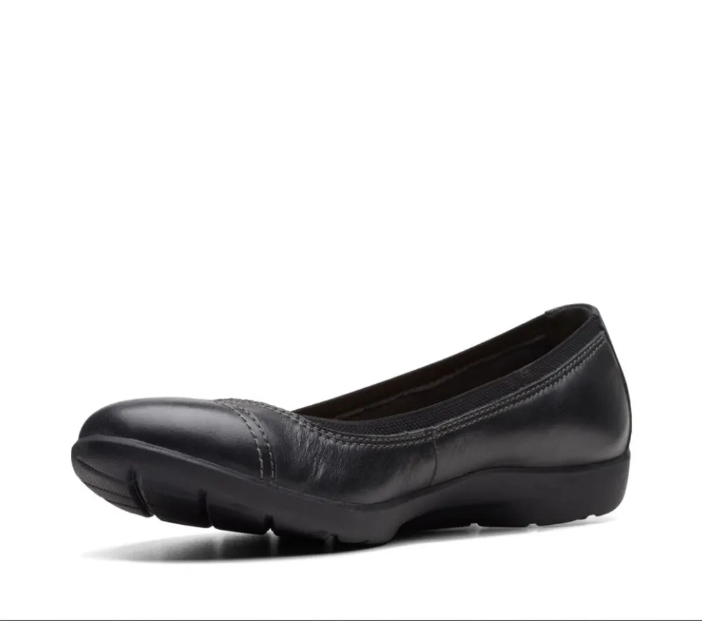 Meadow in Opal Black Leather by Clarks