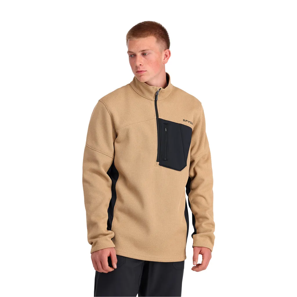 Mens Bandit Hybrid Half Zip - Tannin