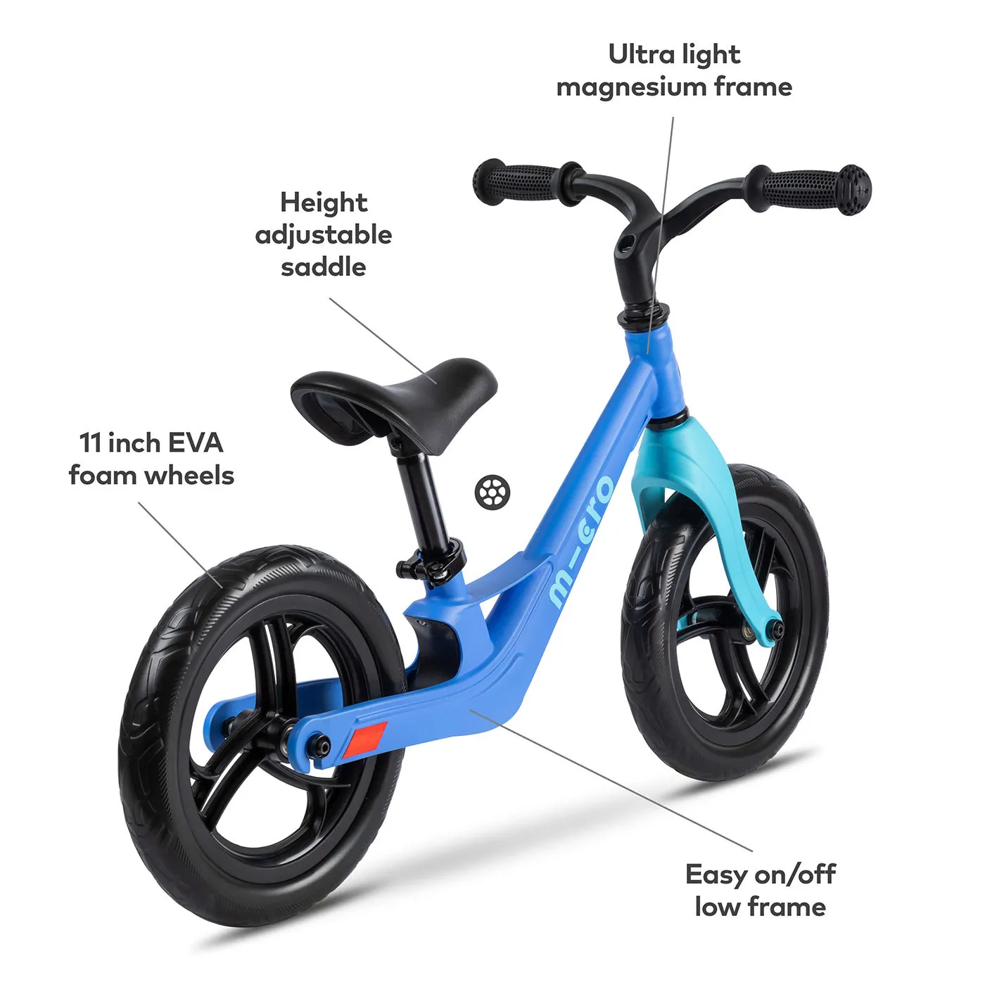 Micro Scooters Ultra Lightweight Balance Bike - Blue