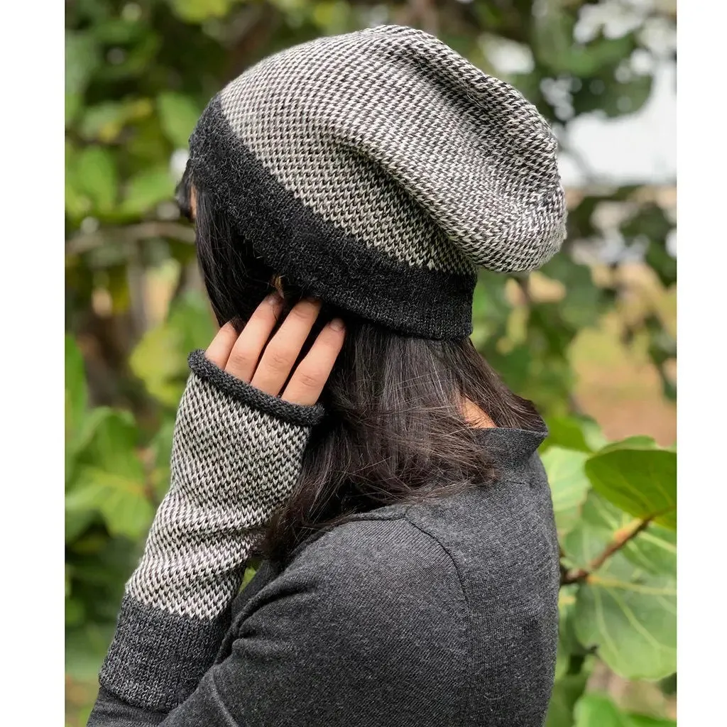 Midnight Interwoven Alpaca Beanie | Ethical Style