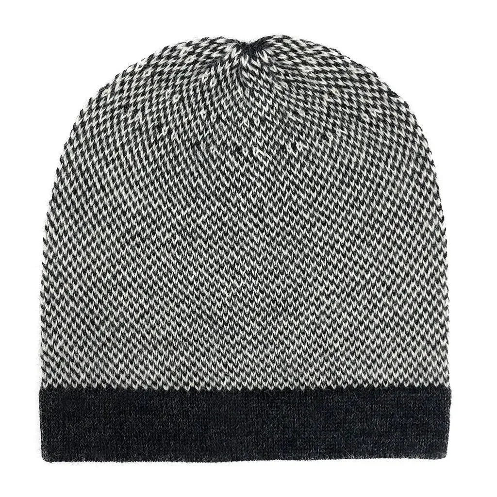 Midnight Interwoven Alpaca Beanie | Ethical Style