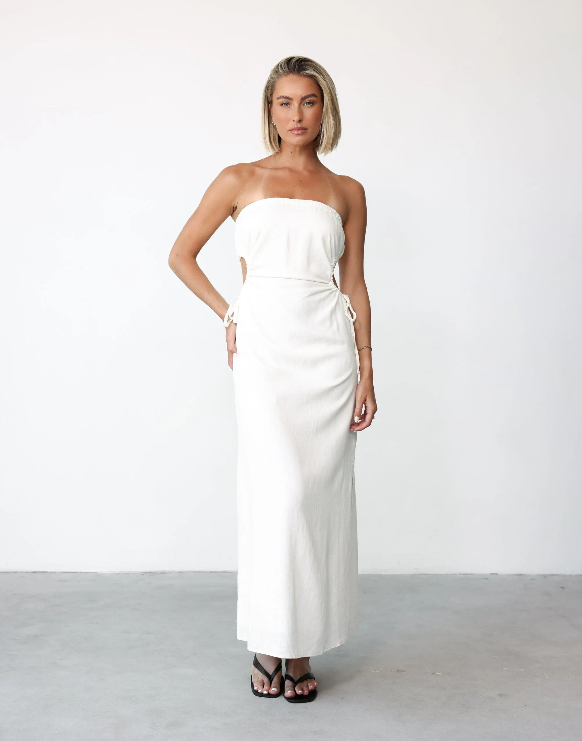 Mikaela Maxi Dress (White)