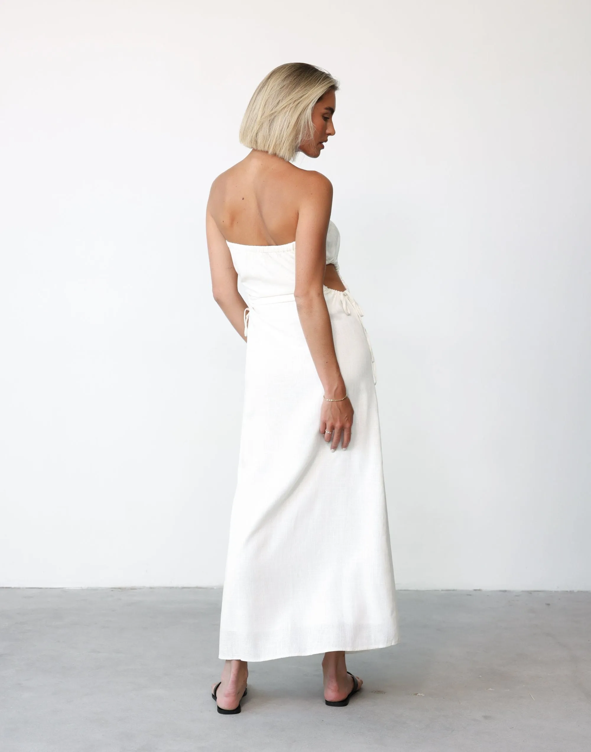 Mikaela Maxi Dress (White)