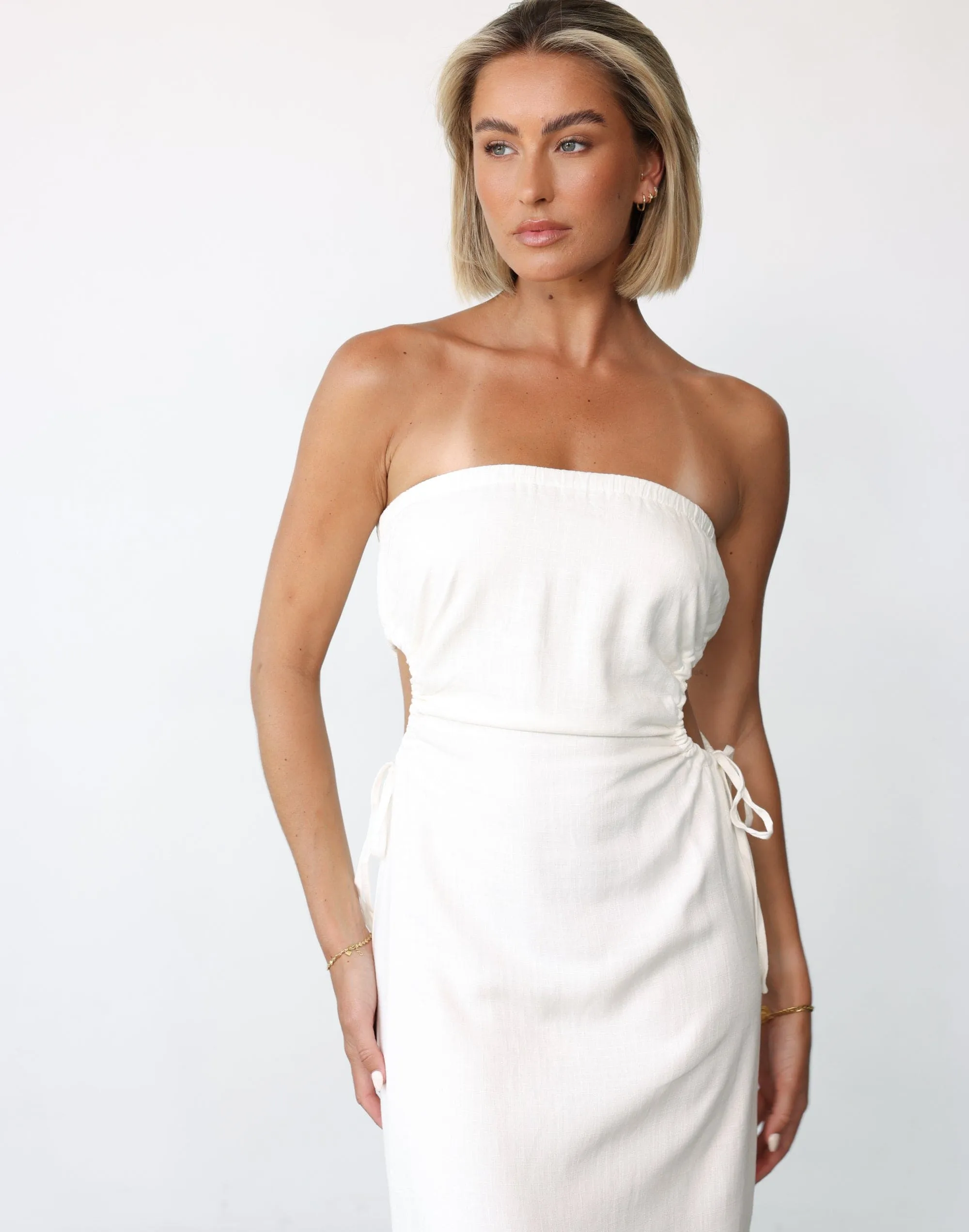 Mikaela Maxi Dress (White)