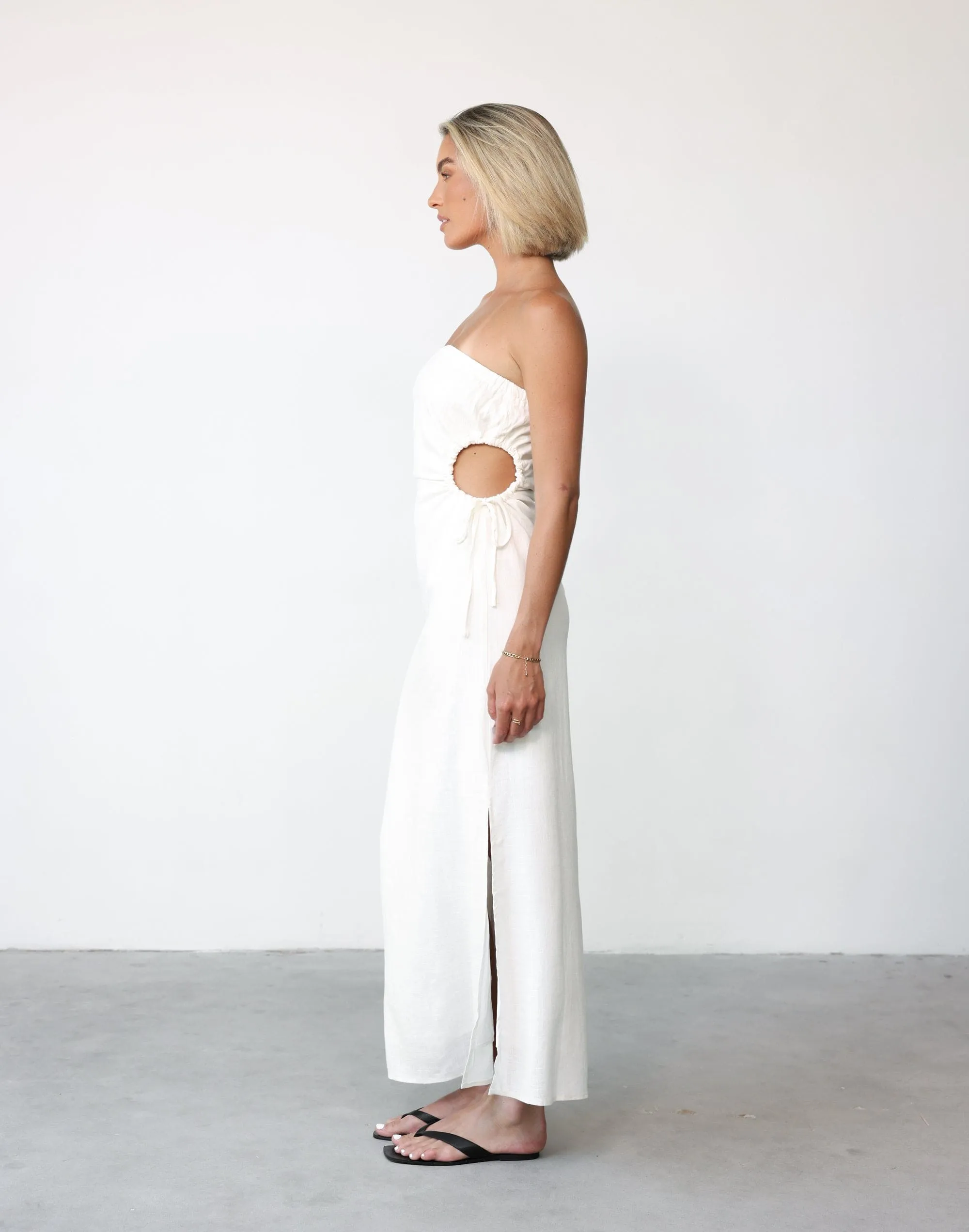 Mikaela Maxi Dress (White)