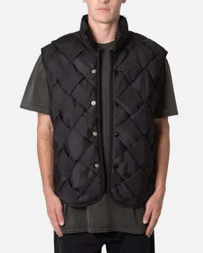 MNML Woven Puffer Vest Black