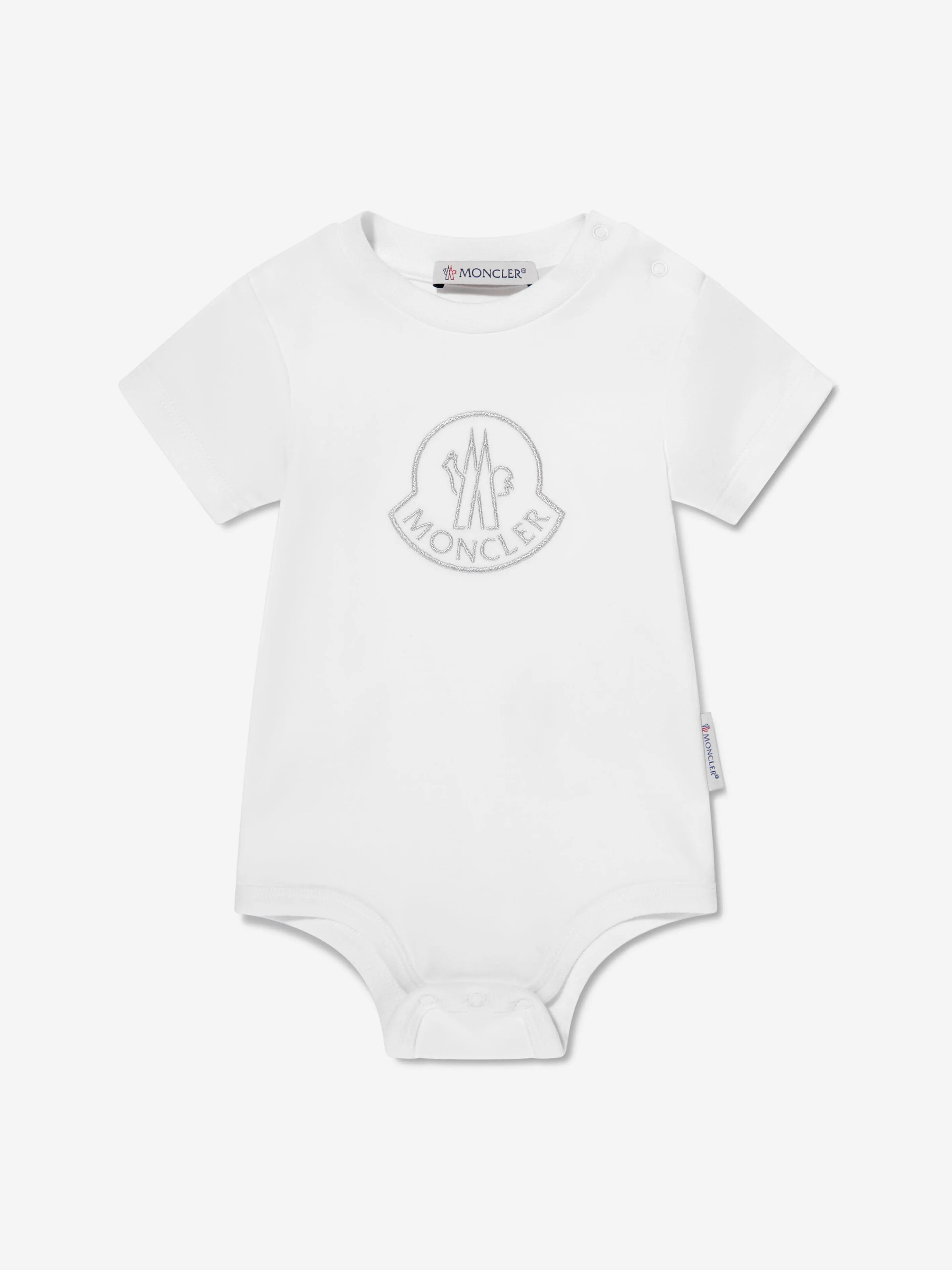 Moncler Enfant Baby Logo Bodysuit in White