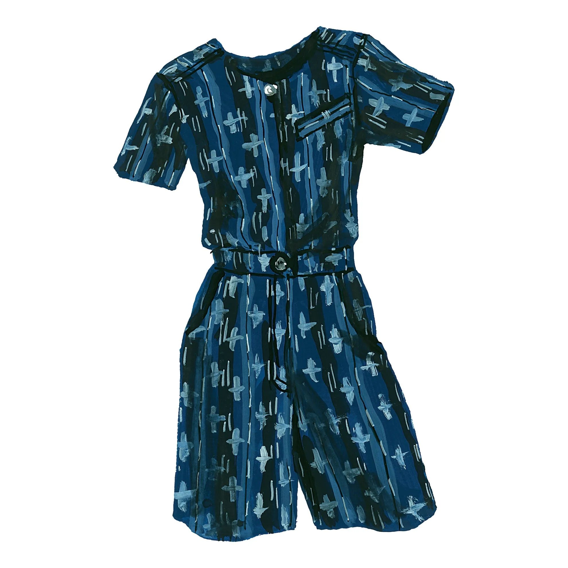 Mysterious Ikat Romper