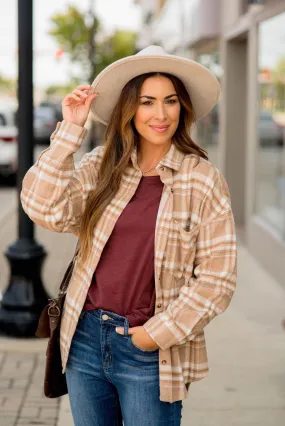 Neutral Shades Plaid Shacket