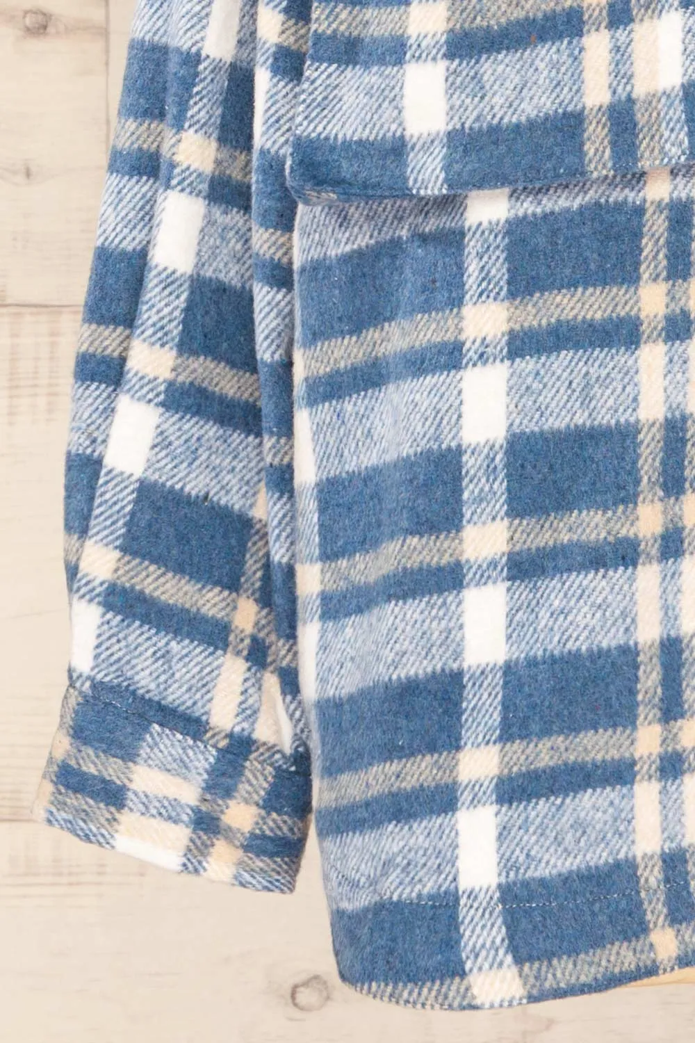 Norah Blue | Plaid Shacket w/ Front Pockets