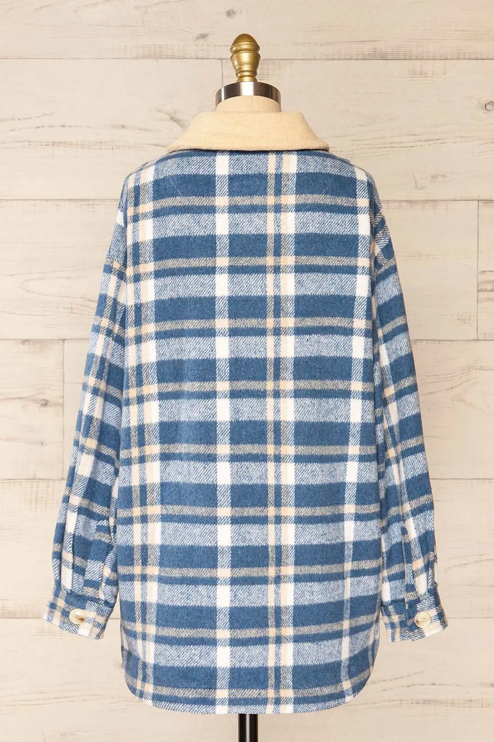 Norah Blue | Plaid Shacket w/ Front Pockets