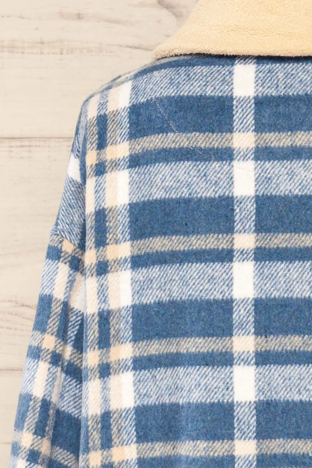 Norah Blue | Plaid Shacket w/ Front Pockets