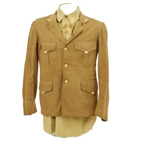 Original U.S. Spanish American War Marine Corps Model 1898 Khaki Tropical Uniform Coat with Period Tropical Weight Shirt - USMC