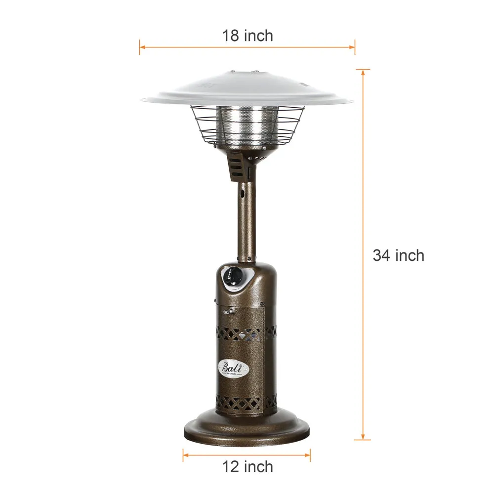 Outdoor Dining Table Top Cordless Propane Heater