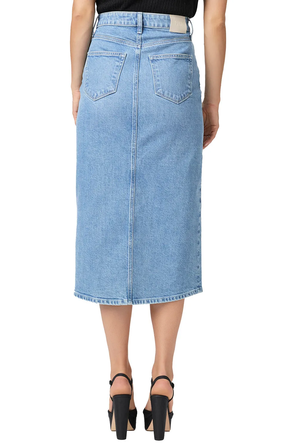 Paige Angela Denim Midi Skirt in Ysabel